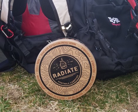Radiate Portable Campfire Review view of front of tin