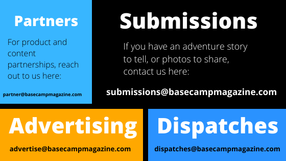 how to contact base camp magazine for submissions, partnerships, dispatches and advertising