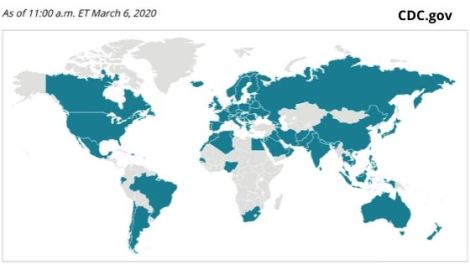 CDC Coronavirus COVID-19 Global MAP