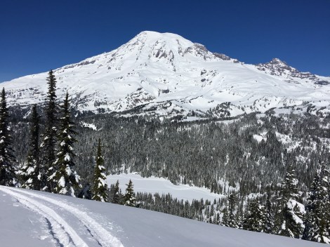 How to Ride Your First PNW Volcano mount hood in the distance